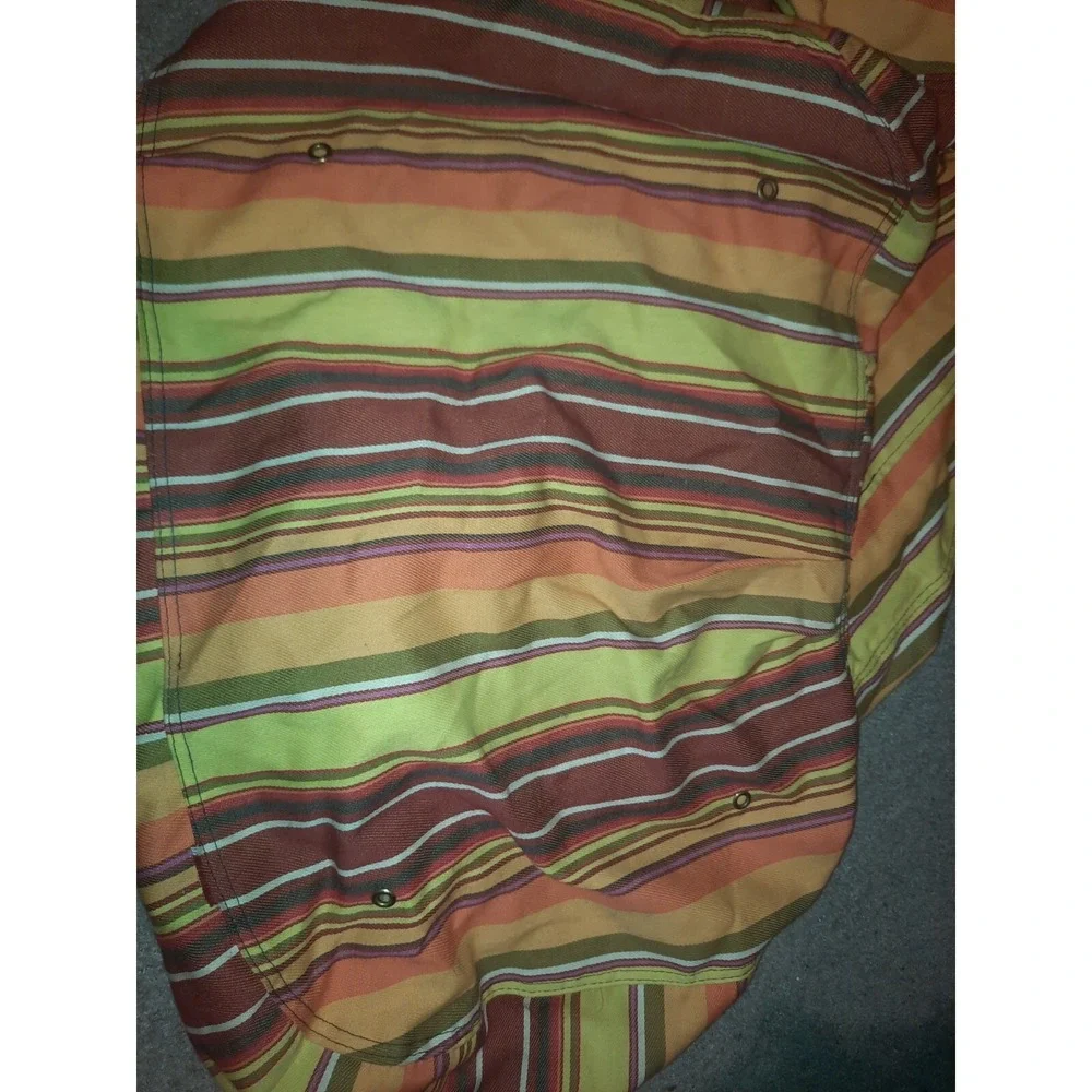 Vintage Striped Canvas Clothes Hanging Garment Bag Robin Samson Zipper